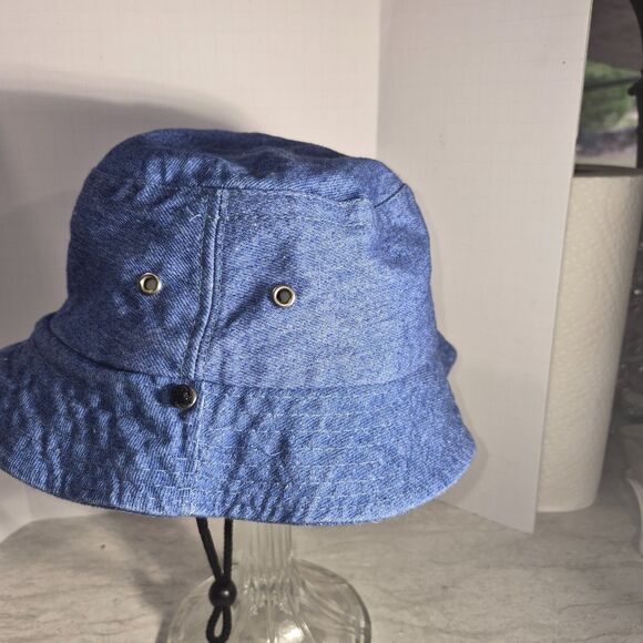 Nike Air Blue Bucket Hat with Draw String At Neck - Picture 3 of 6